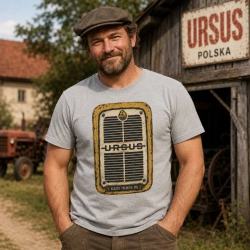 Koszulka Ursus Classic - szara męska z nadrukiem
