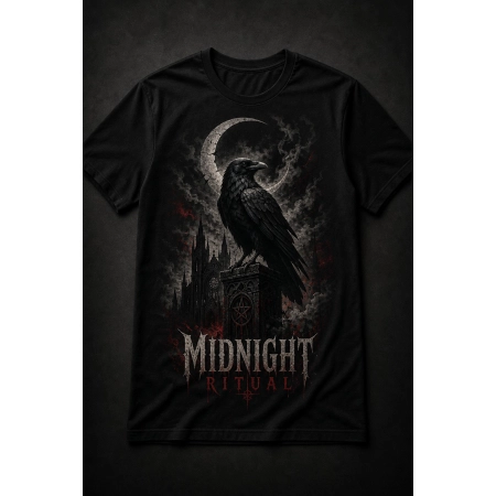 Koszulka Midnight Ritual - czarna z nadrukiem